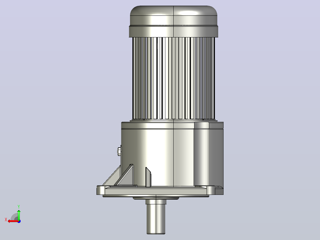 1.5KW-CV型立式三相铝毂（刹车）马达减速机_CV40-1500后视图