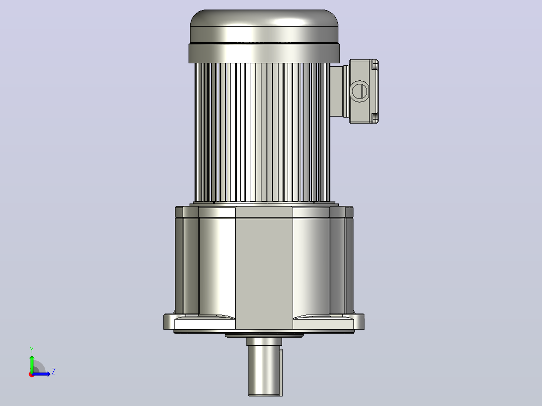 1.5KW-CV型立式三相铝毂（刹车）马达减速机_CV40-1500左视图