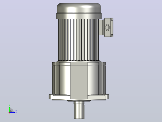 1.5KW-CV型立式三相铝毂（刹车）马达减速机_CV40-1500左视缩略图