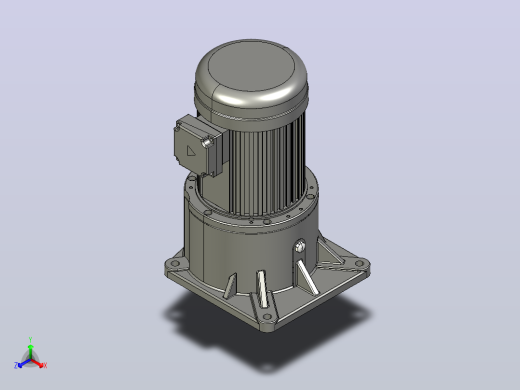 1.5KW-CV型立式三相铝毂（刹车）马达减速机_CV40-1500正等轴测缩略图