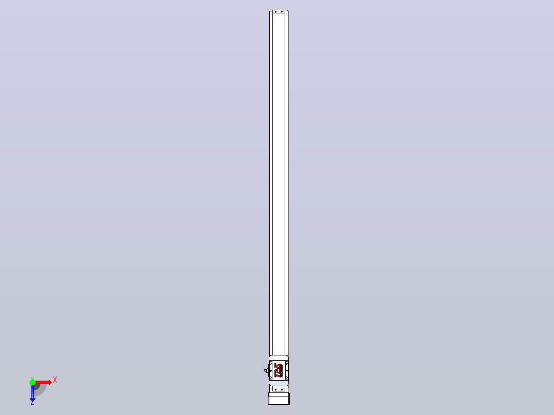滚珠丝杠直线轴带导轨全封闭TPA-HCR-65S-1610C-L1100-MP-Y-P20-N3俯视图