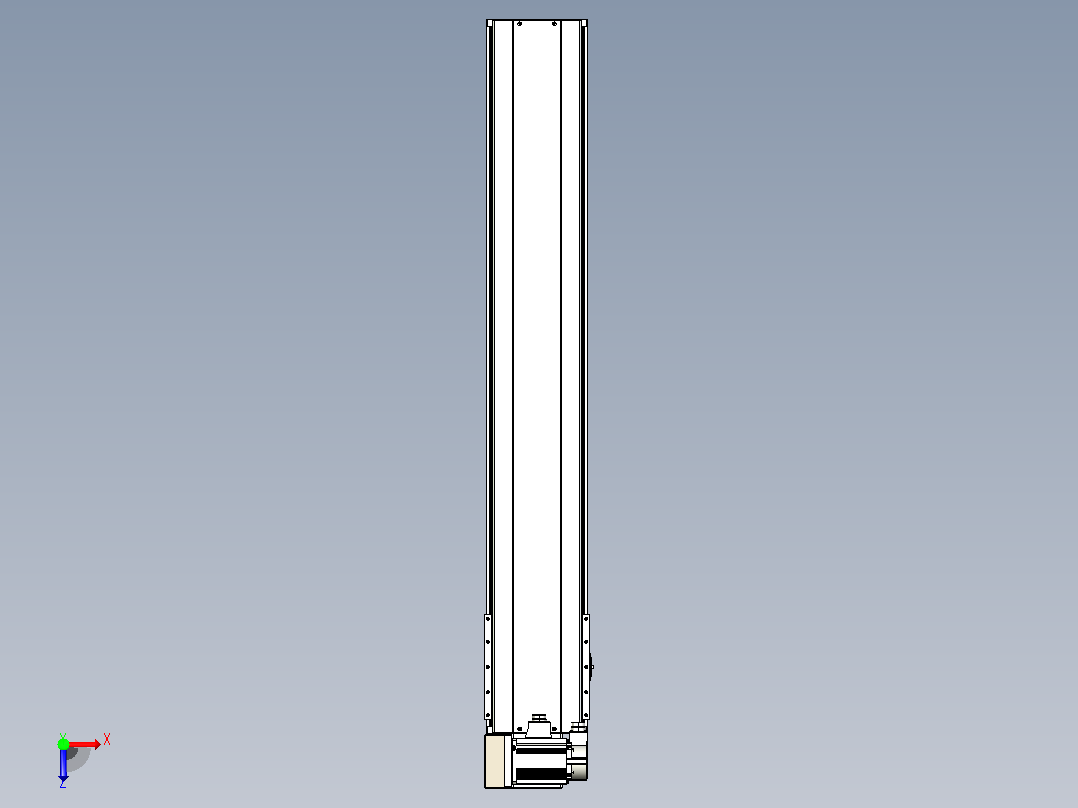 皮带直线轴半封闭可选导轨TPA-HNB-220D-176-L1150-LU-C-P1K-N3俯视图