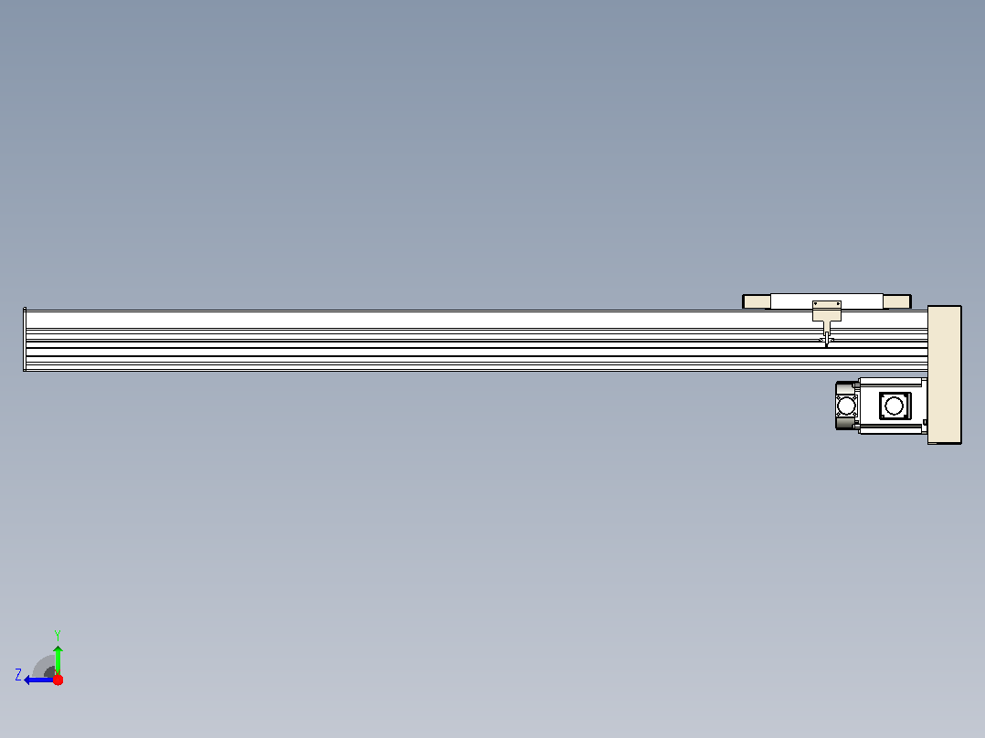 滚珠丝杠直线轴带导轨全封闭TPA-HCR-220D-3210C-L1250-MP-C-P1K-N3右视图
