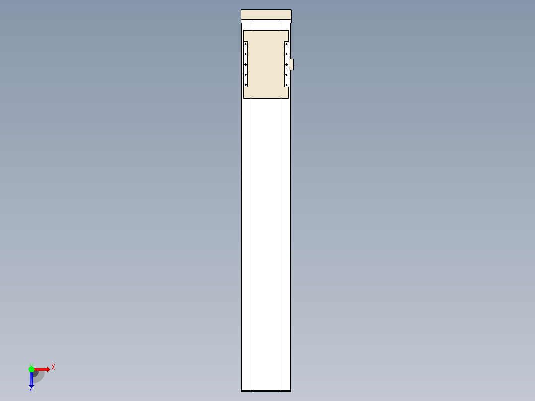 滚珠丝杠直线轴带导轨全封闭TPA-HCR-220D-3210C-L1250-MP-C-P1K-N3俯视图
