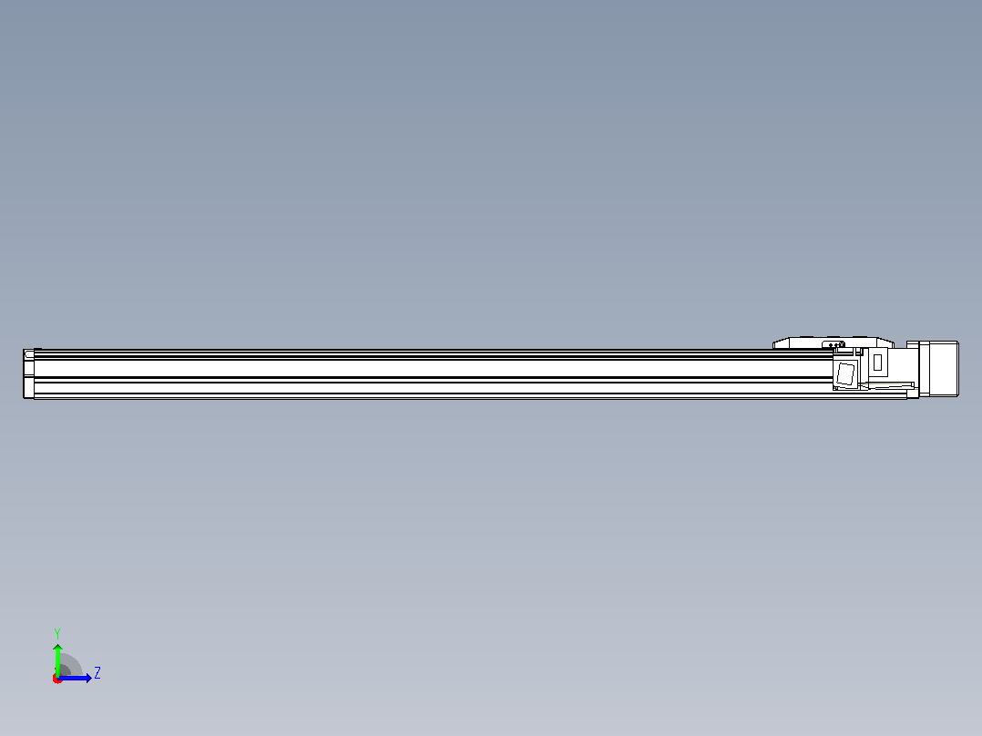 滚珠丝杠直线轴内置导轨TPA-GCR-50-1210C-L700-MR-M10-N3左视图