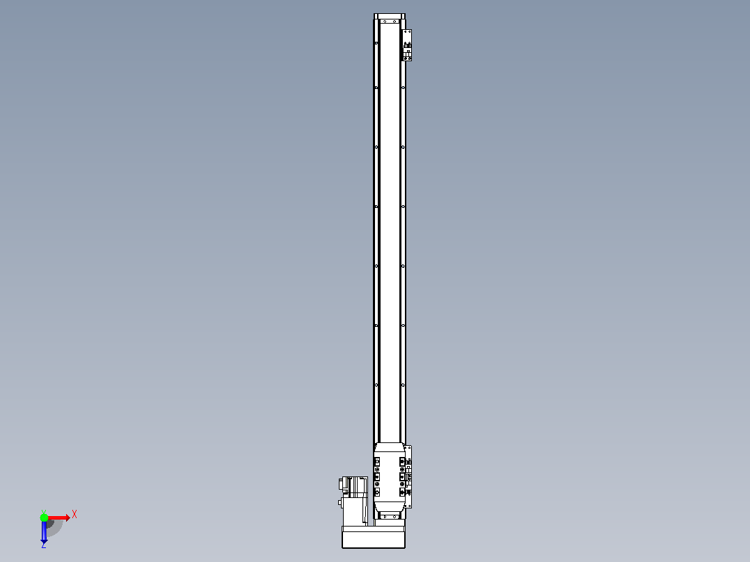 滚珠丝杠直线轴内置导轨TPA-GCR-50-1210C-L700-MR-M10-N3俯视图