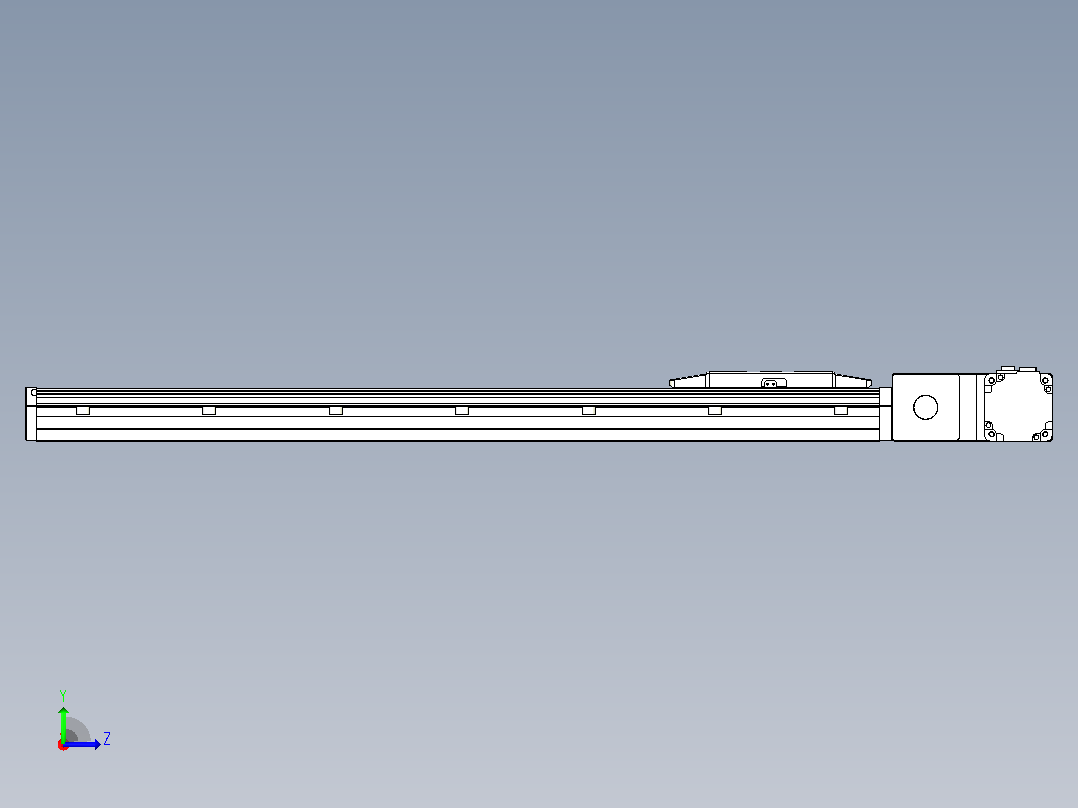 机器人皮带驱动直线轴TPA-GCB-150-P80-L700-QR-M75-N3左视图