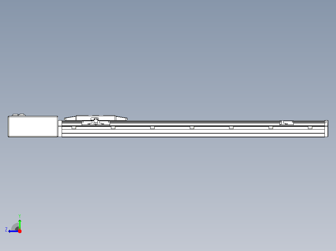 机器人皮带驱动直线轴TPA-GCB-150-P80-L700-QR-M75-N3右视图