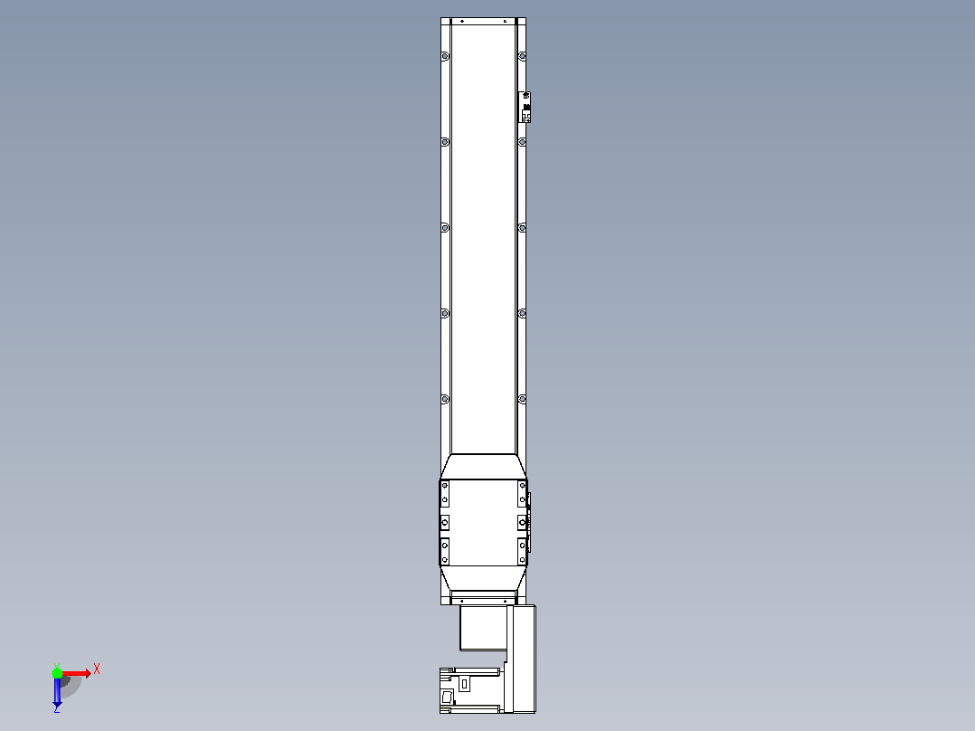 机器人皮带驱动直线轴TPA-GCB-150-P80-L700-QR-M75-N3俯视图