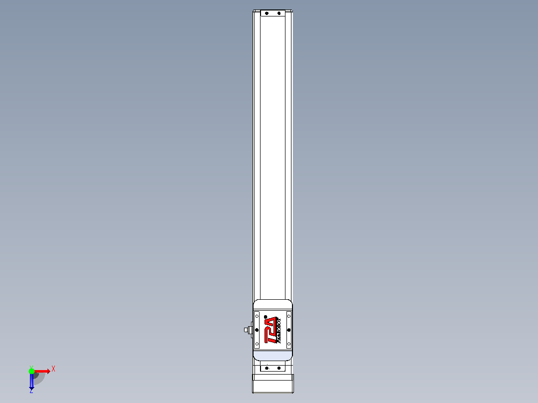 滚珠丝杠直线轴带导轨全封闭TPA-HCR-65S-1610C-L450-MP-C-P10-N3俯视图