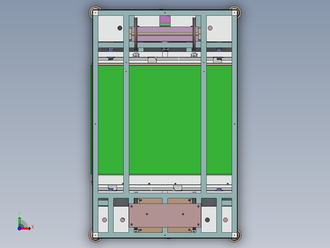 流水线气动升降机前视图