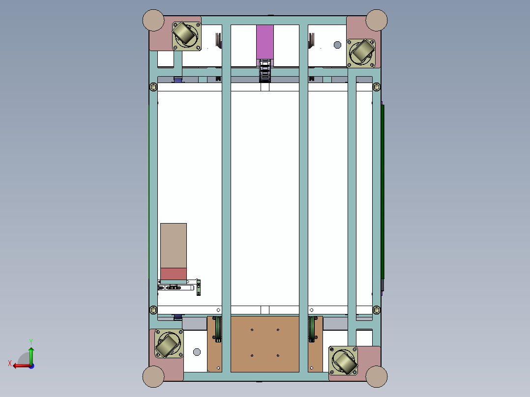 流水线气动升降机后视图