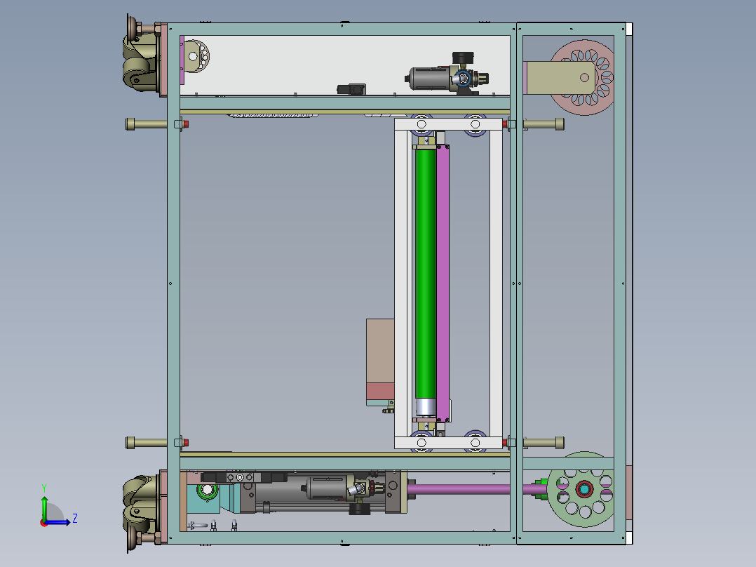 流水线气动升降机左视图