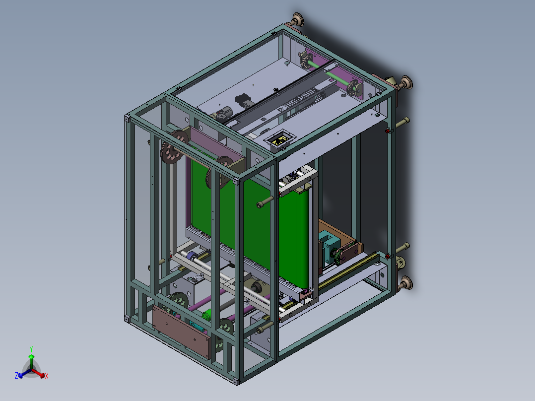 流水线气动升降机正等轴测图