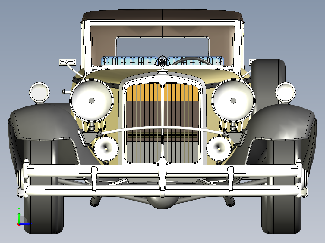 迈巴赫老爷车左视图