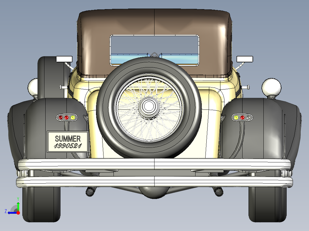 迈巴赫老爷车右视图