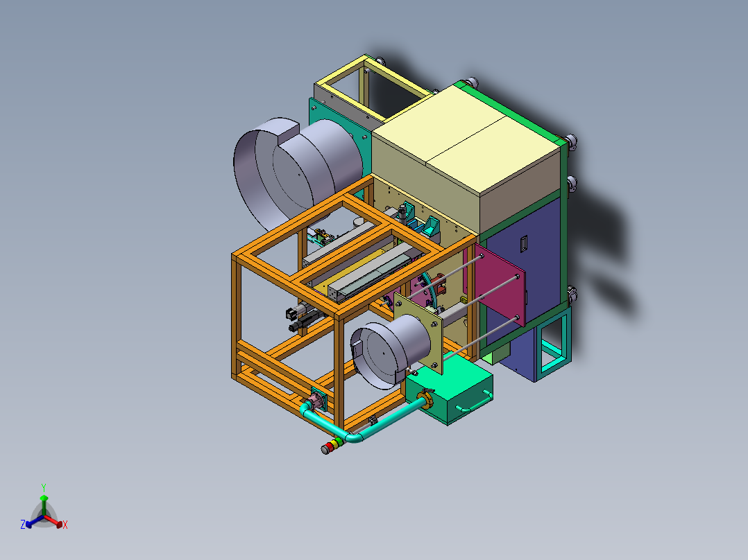 自动锁螺栓设备正等轴测图