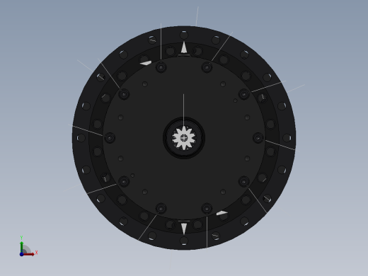减速机的齿轮结构前视缩略图
