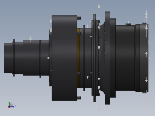 减速机的齿轮结构左视缩略图