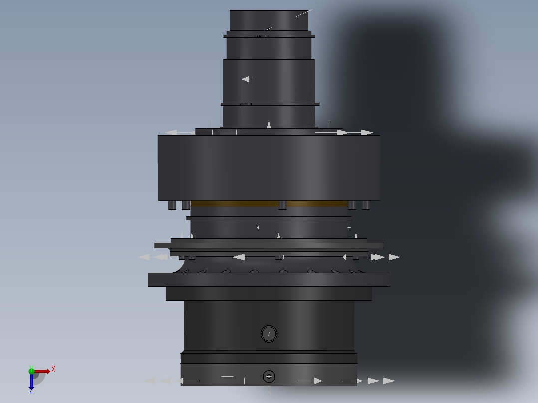 减速机的齿轮结构俯视图