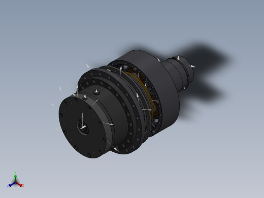 减速机的齿轮结构正等轴测缩略图