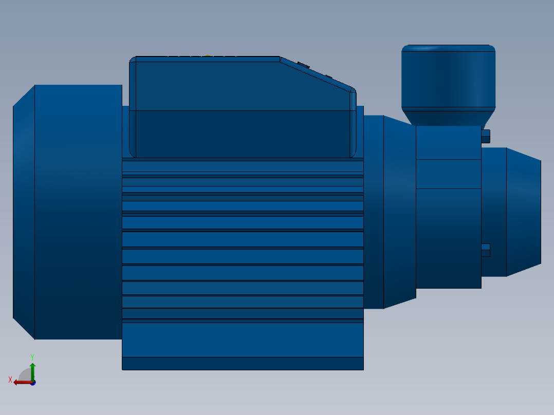 单级双吸酸碱离心泵后视图