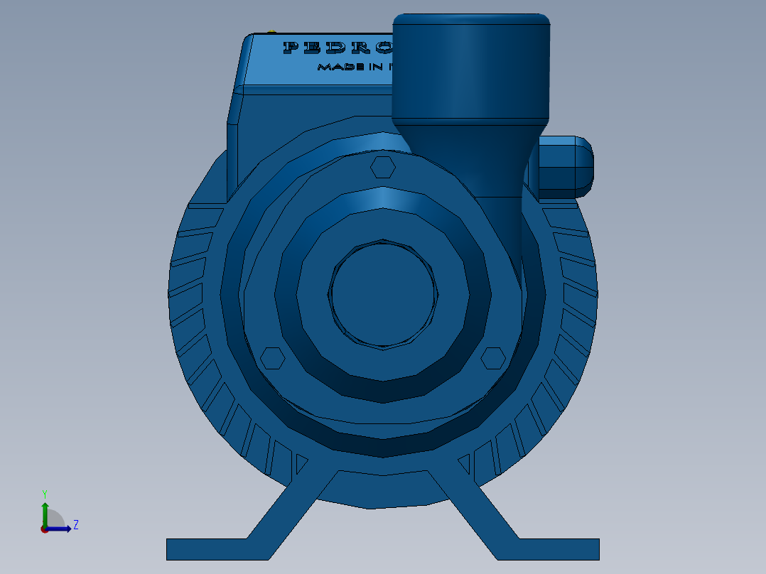 单级双吸酸碱离心泵左视图