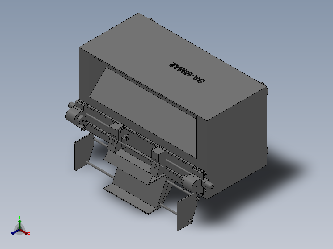 倒角机正等轴测图