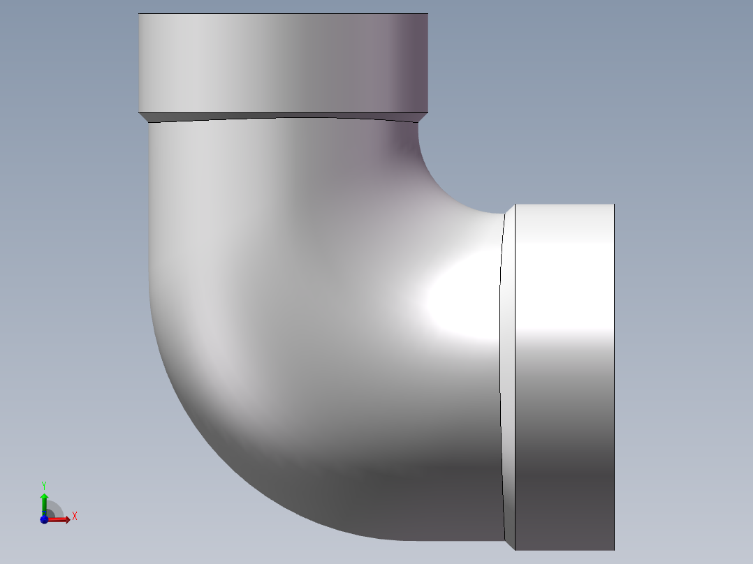 弯头-异径内丝 DN10-DN8前视图