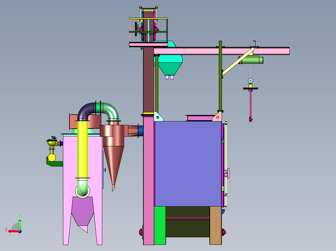金属清砂打磨清理除锈器后视图