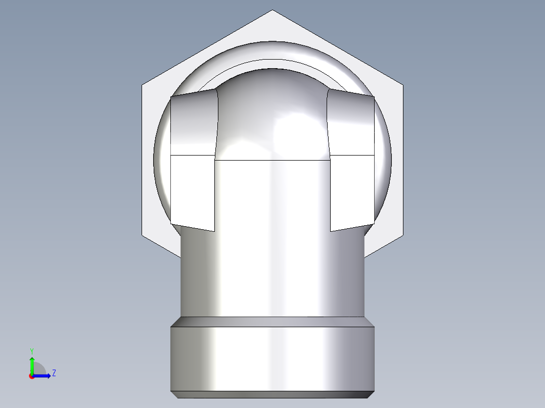 卡套式工业通用硬管接头EO_Bulkhead_elbow_WSV25SOMDCF左视图