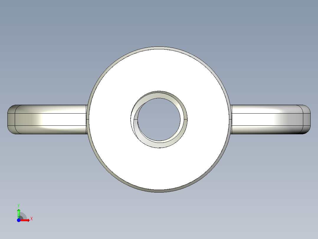 WING NUT 8-32 Thread size 27-64in Base Diameter.IGS前视图