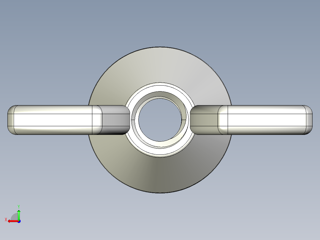 WING NUT 8-32 Thread size 27-64in Base Diameter.IGS后视图