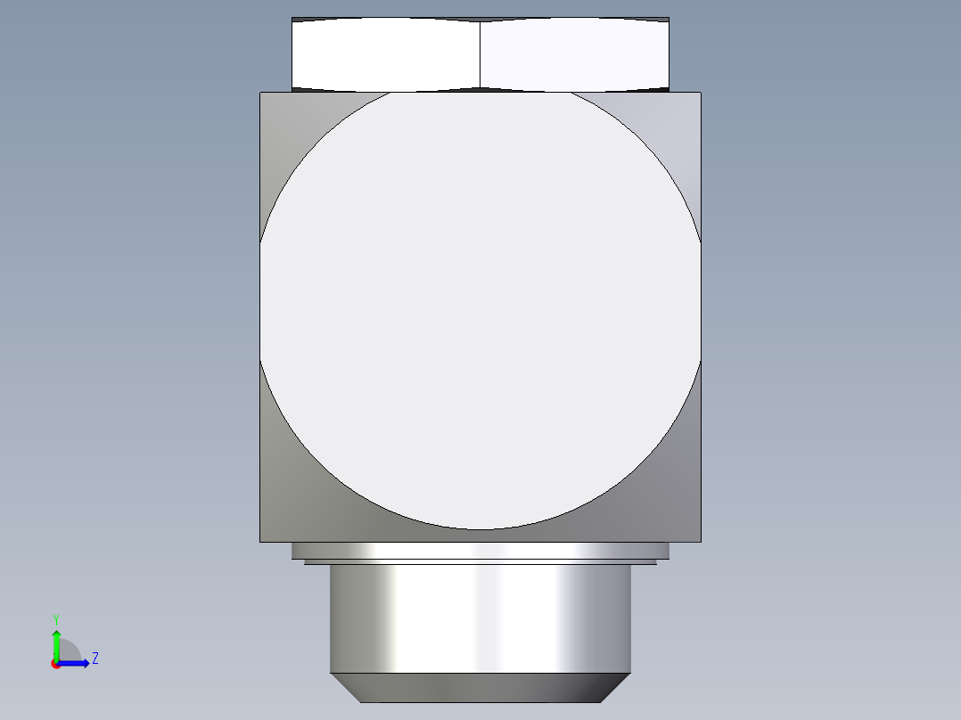 卡套式工业通用硬管接头EO_High_pressure_banjo_elbow_WH42LRKDSOMDCF左视图