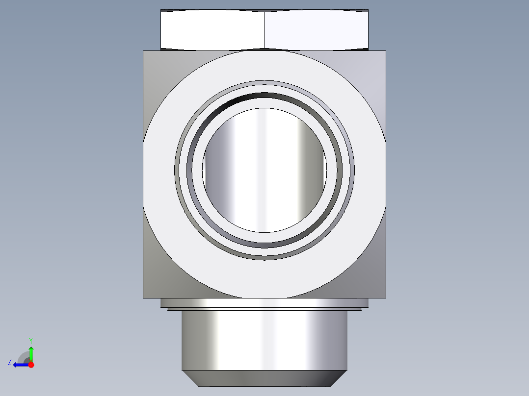 卡套式工业通用硬管接头EO_High_pressure_banjo_elbow_WH42LRKDSOMDCF右视图
