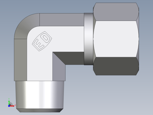 卡套式工业通用硬管接头EO_Male_stud_elbow_WE12SM71前视缩略图