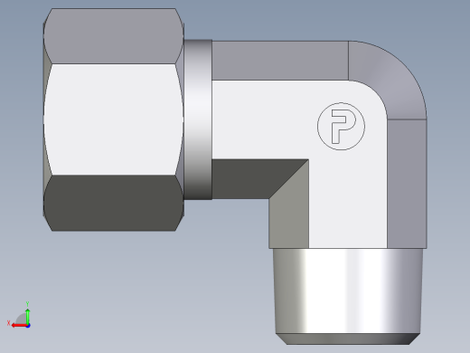 卡套式工业通用硬管接头EO_Male_stud_elbow_WE12SM71后视缩略图