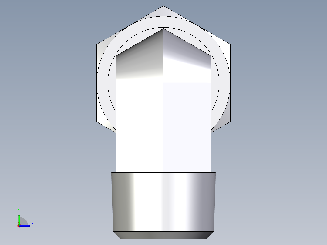 卡套式工业通用硬管接头EO_Male_stud_elbow_WE12SM71左视图