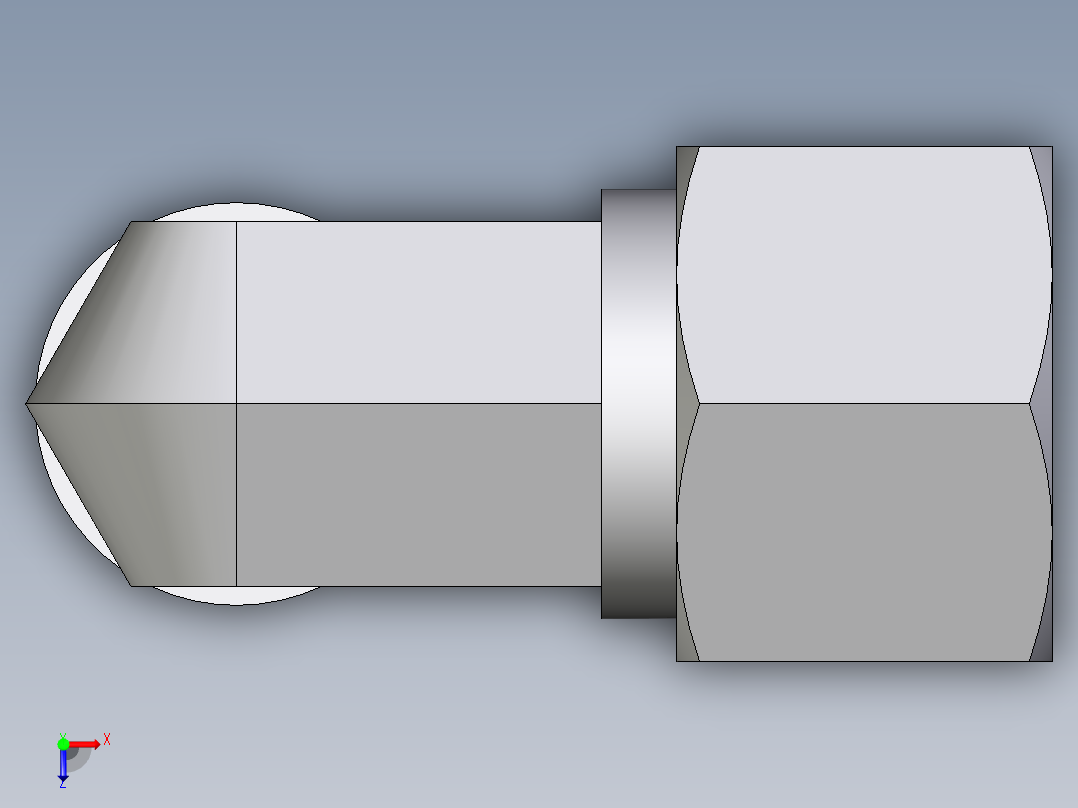 卡套式工业通用硬管接头EO_Male_stud_elbow_WE12SM71俯视图