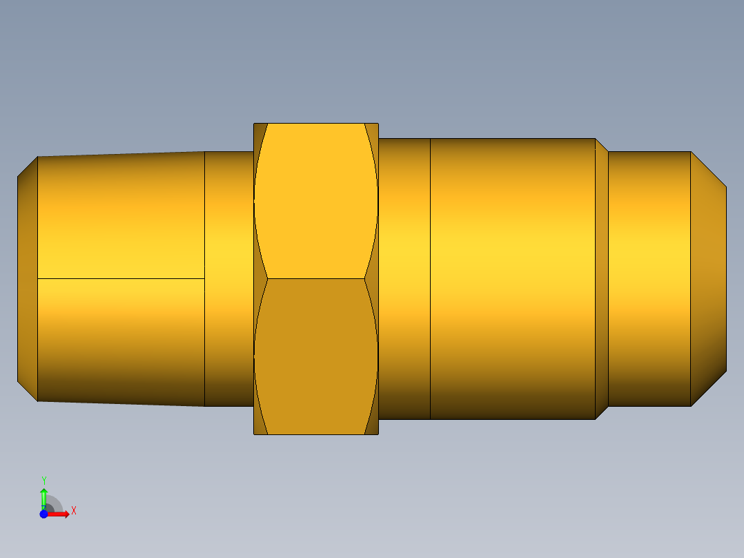 扩口式工业通用硬管接头Male Connector 48F-5-2前视图