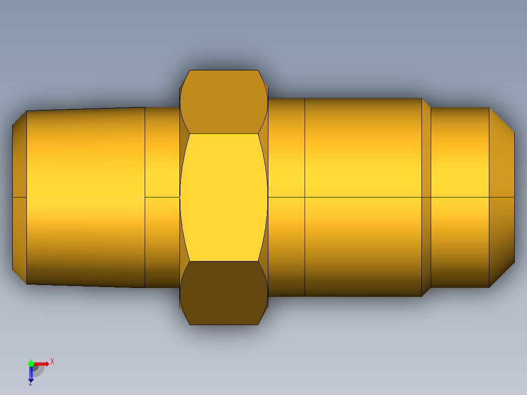 扩口式工业通用硬管接头Male Connector 48F-5-2俯视图