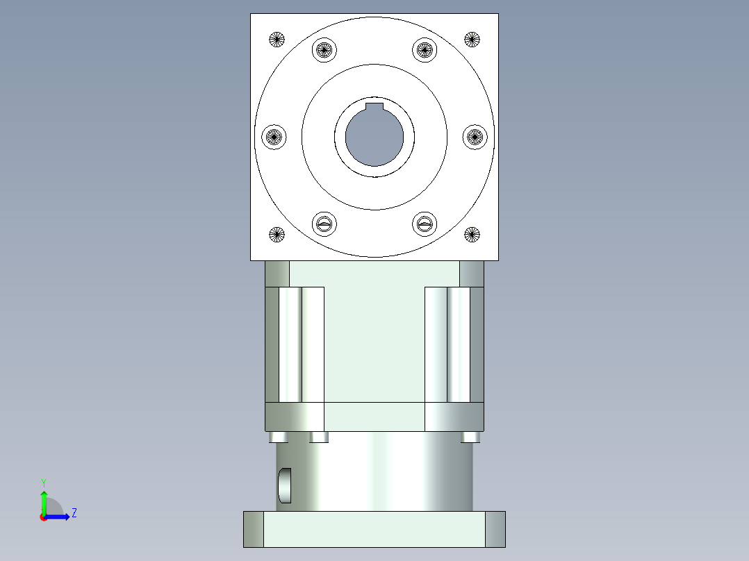 换向器PW170双孔 PLX142-L1 35-114.3-200-M12.stp左视图