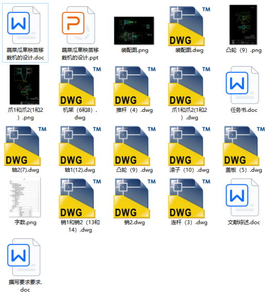 瓜果秧苗移栽机设计缩略图