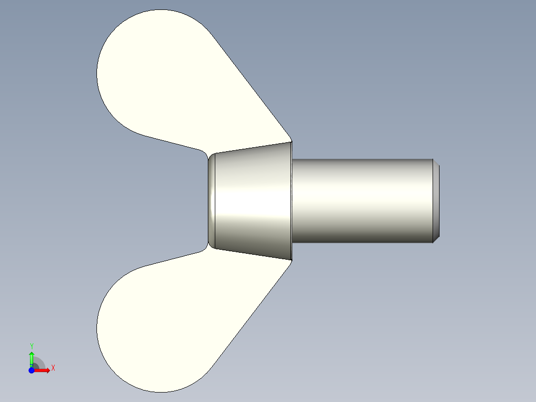 带耳螺钉-DIN_316_Wing_screws_20x2.5x35-27.5-29_90_6.9_46.5_20.stp前视图