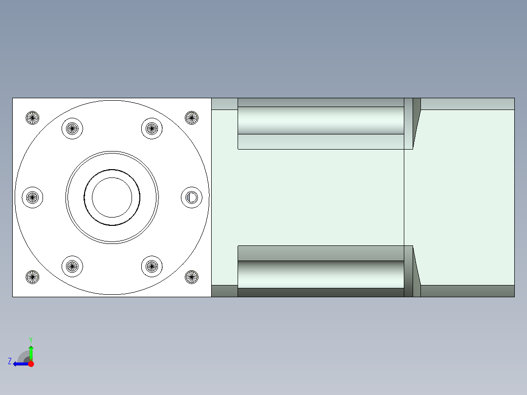 换向器PW90单轴 PLX90-L2 19-70-90-M6.stp右视图