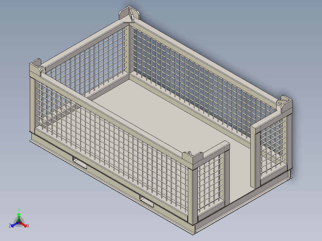 篮子正等轴测图