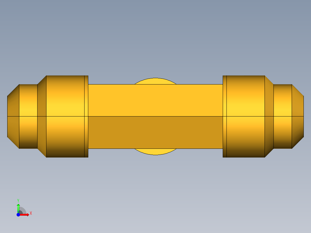 扩口式工业通用硬管接头Male Branch Tee 145F-4-2前视图