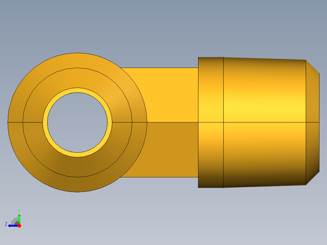 扩口式工业通用硬管接头Male Branch Tee 145F-4-2右视图