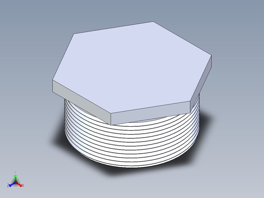 CPVC管件22-Sch80_Plug_MPT_9850-030_3in主视图