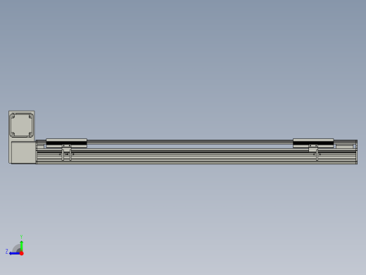 直线模组LHB17-L40-S900-LU设计图纸右视缩略图